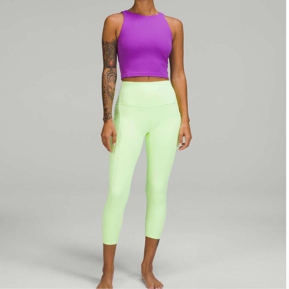 Lululemon Align High-Rise Crop Leggings Pockets 23 Inseam Faded Zap Size 4 Women - Picture 1 of 8